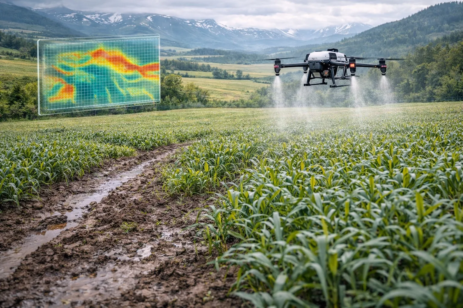 Точное внесение DJI Agras T50